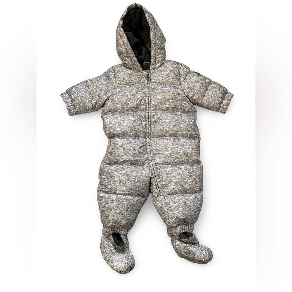 Baby Gap Grey Puffer Warmest Snowsuit Bunting Bag Size 0-6 months